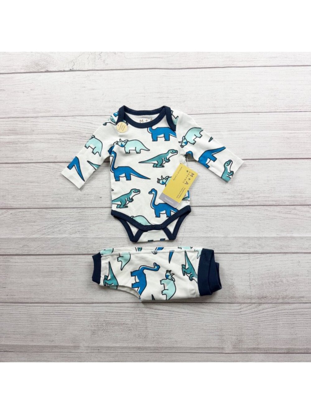 Monica + Andy Dinosaur Print Bodysuit Pants Set Long Sleeve NWT Newborn